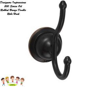 Designers Impressions 200 Series Oil Rubbed Bronze Double Robe Hook